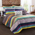 Boho Stripe 7 Piece Comforter Set