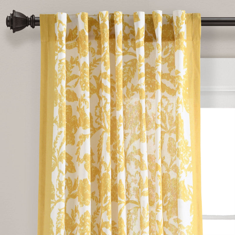 Emma Textured Jacobean Window Curtain Panel