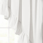 Faux Linen Ruffle Kitchen Swags Set