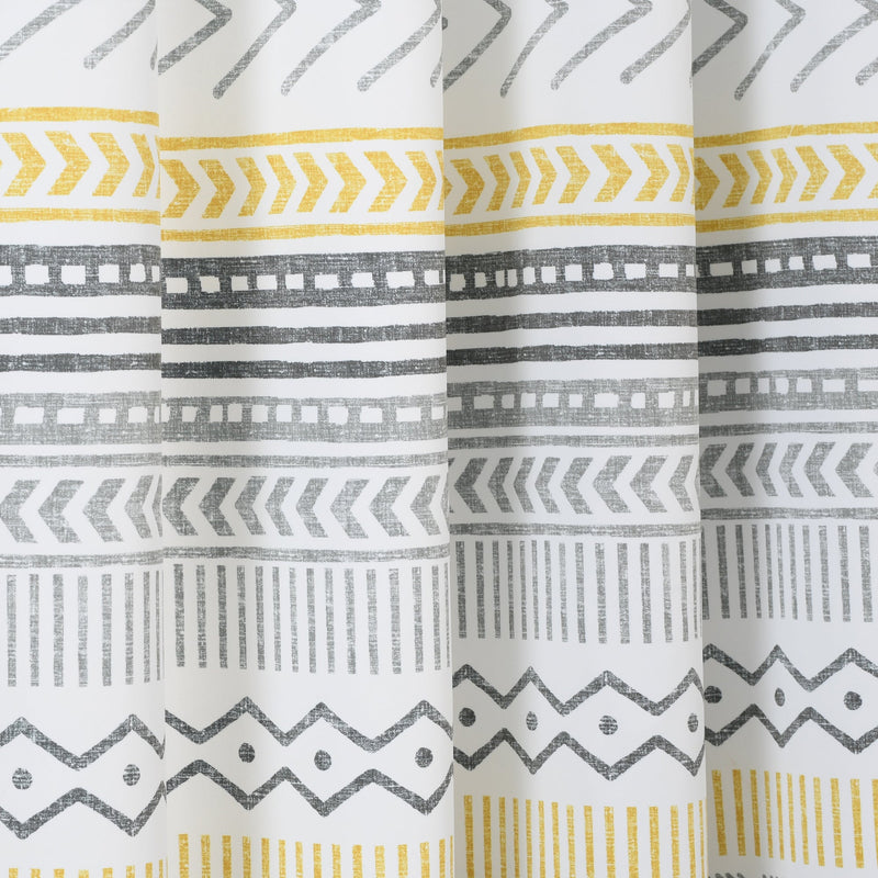 Hygge Geo Light Filtering Window Curtain Panel Set