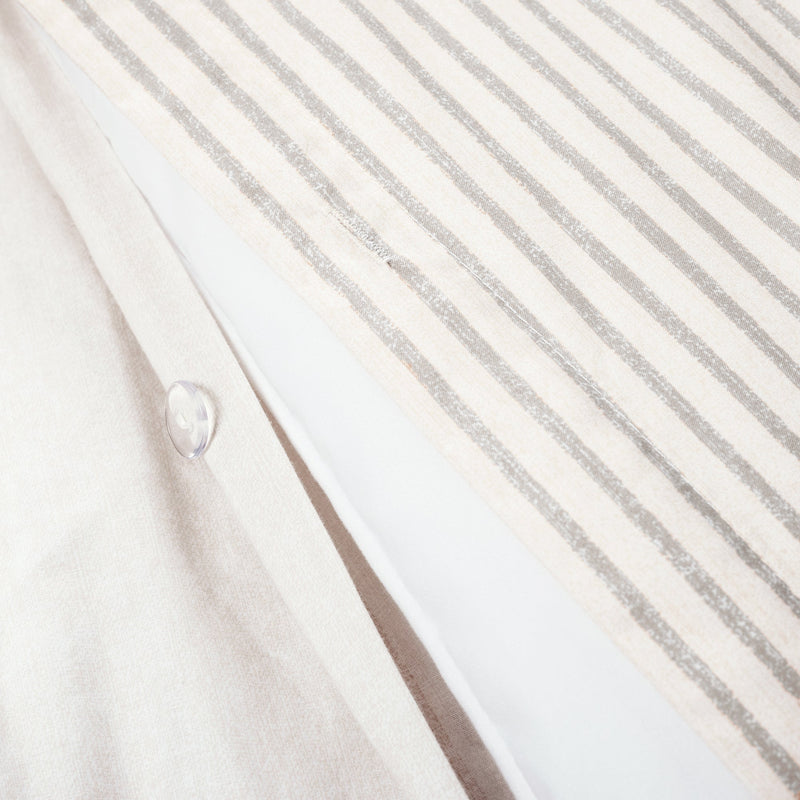 Farmhouse Stripe 100% Cotton Duvet Cover Set