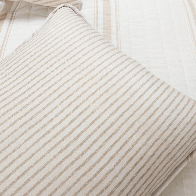 Farmhouse Stripe Reversible Cotton Quilt Set