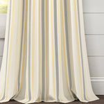 Farmhouse Stripe Yarn Dyed Recycled Cotton Window Curtain Panel Set