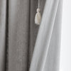 Boho Pom Pom Tassel Faux Linen Window Curtain Panel