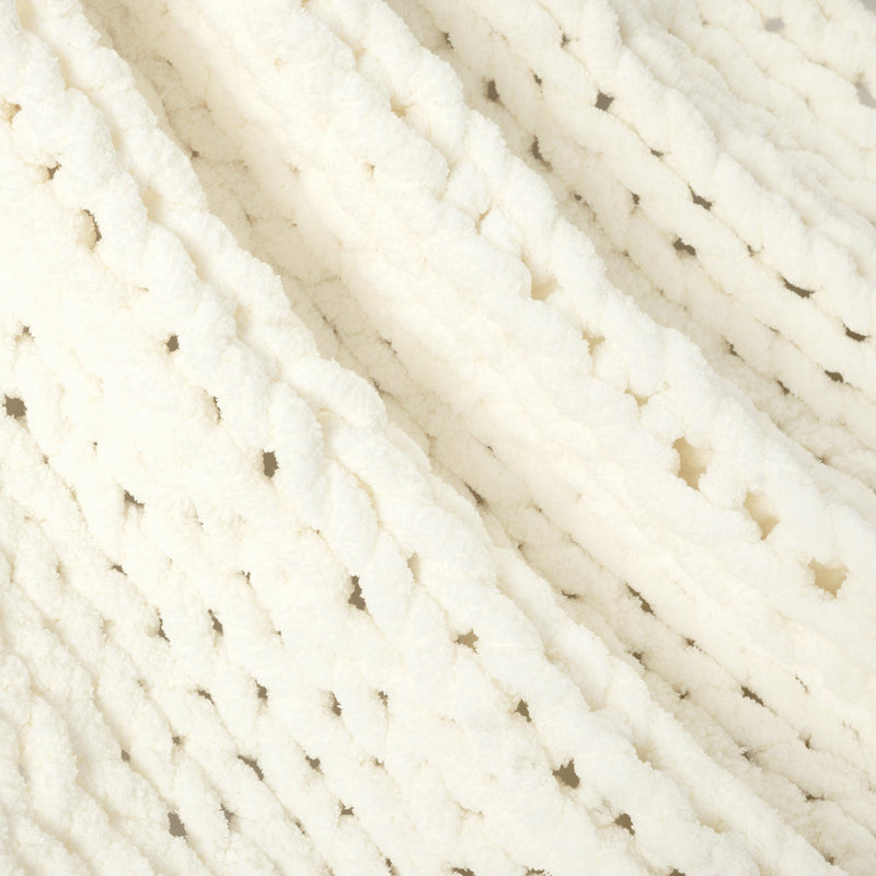 Hygge Ultra Soft Chenille Chunky Knit Throw