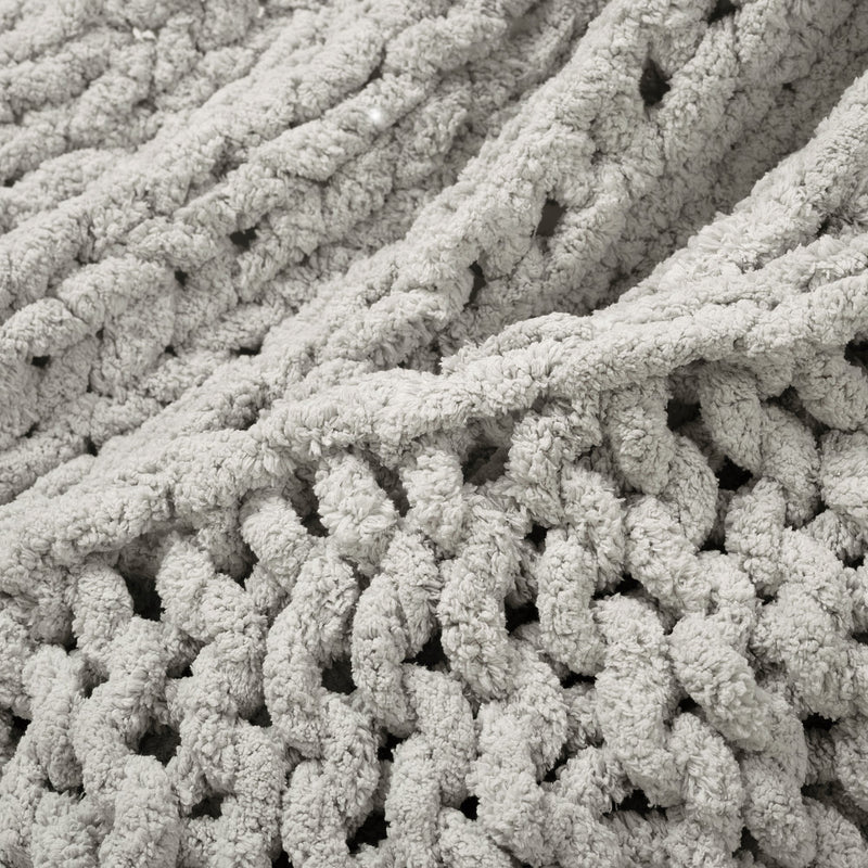 Hygge Ultra Soft Chenille Chunky Knit Throw