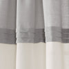 Farmhouse Faux Linen Colorblock Pleated Window Curtains