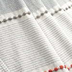 Herringbone Stripe Yarn Dyed Cotton Woven Tassel Throw