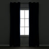 Insulated Grommet Blackout Faux Linen Window Curtain Panel