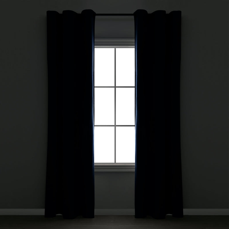 Insulated Grommet Blackout Faux Linen Window Curtain Panel