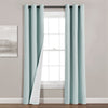 Insulated Grommet Blackout Faux Linen Window Curtain Panel