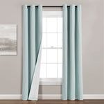 Insulated Grommet Blackout Faux Linen Window Curtain Panel