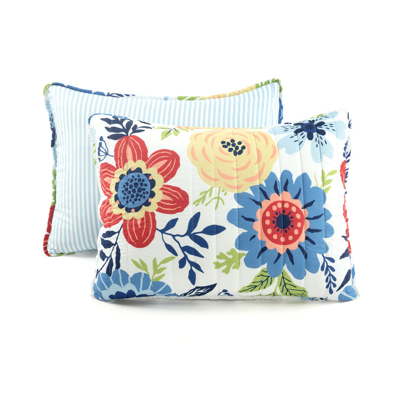 Cottagecore Ariana Flower Reversible Quilt 3 Piece Set