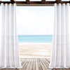 Farmhouse Textured Grommet Sheer Indoor/Outdoor Window Curtain