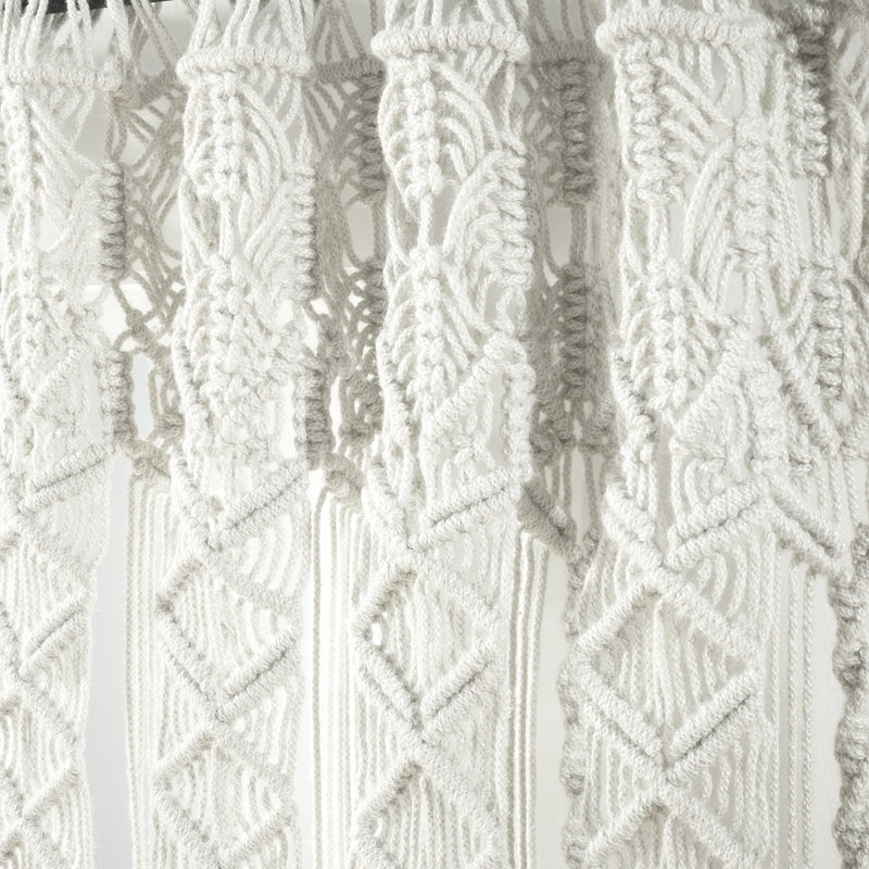 Boho Macrame Textured Indoor/Outdoor Window Curtain