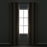 Insulated Grommet Blackout Faux Linen Window Curtain Panel