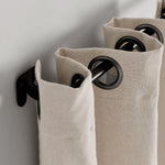 Insulated Grommet Blackout Faux Linen Window Curtain Panel