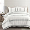 Farmhouse Stripe Cotton Reversible Comforter Set