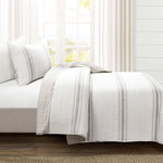 Farmhouse Stripe Reversible Cotton Quilt Set