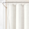 Farmhouse Textured Sheer With Peva Lining Shower Curtain Set