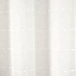 Farmhouse Textured Sheer With Peva Lining Shower Curtain Set