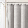 Farmhouse Textured Sheer With Peva Lining Shower Curtain Set