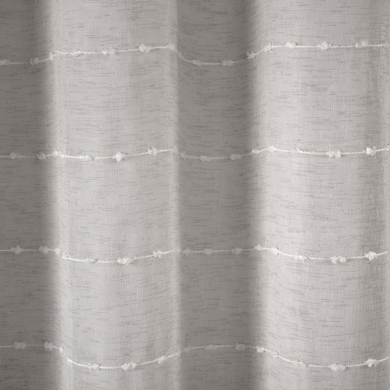 Farmhouse Textured Sheer With Peva Lining Shower Curtain Set