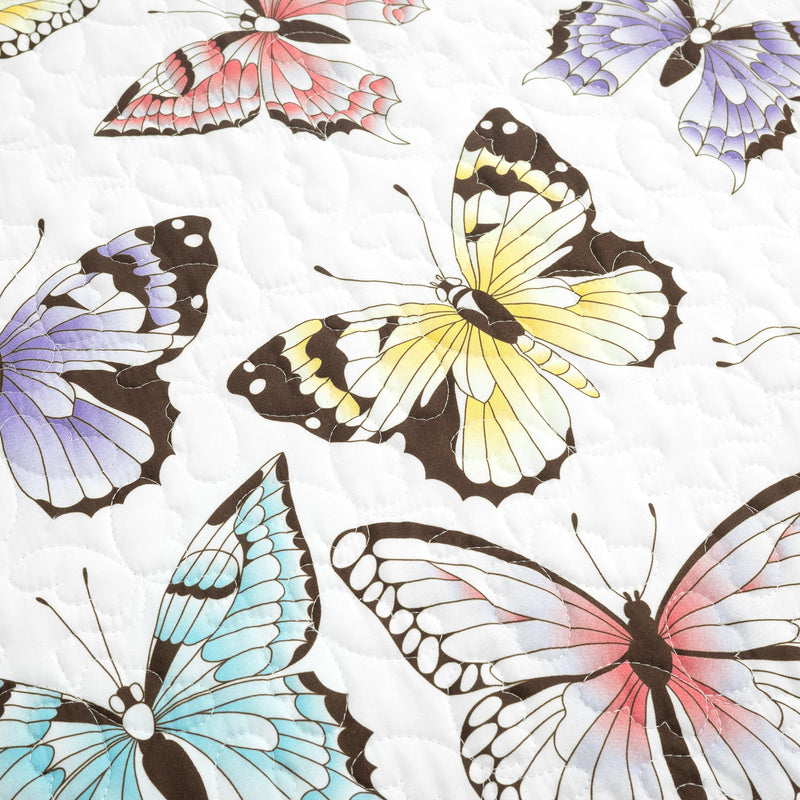 Flutter Butterfly Quilt 2 Piece Set Twin