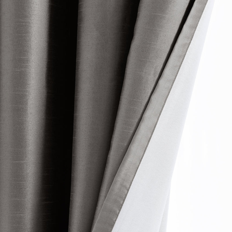 Faux Silk 100% Blackout Window Curtain Panel