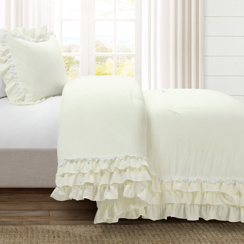 Ella Ruffle Lace Dorm Comforter Set