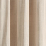 Linen Button Lined 100% Blackout Window Curtain Panel