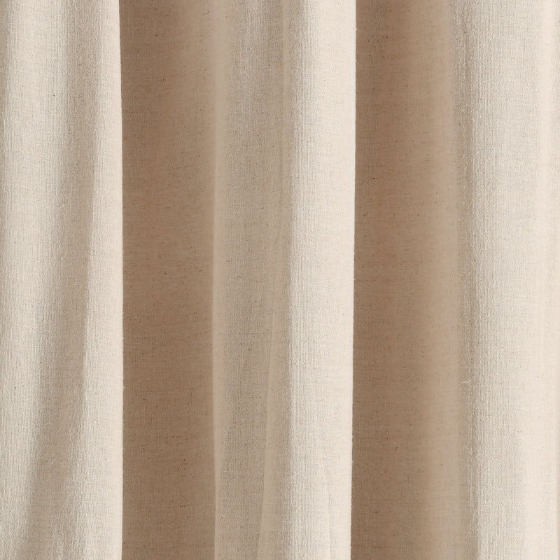 Linen Button Lined 100% Blackout Window Curtain Panel