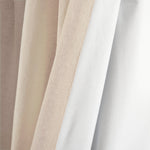 Linen Button Lined 100% Blackout Window Curtain Panel