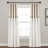 Linen Button Lined 100% Blackout Window Curtain Panel