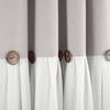 Linen Button Lined 100% Blackout Window Curtain Panel