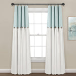 Linen Button Lined 100% Blackout Window Curtain Panel