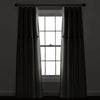 Linen Button Lined 100% Blackout Window Curtain Panel