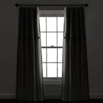 Linen Button Lined 100% Blackout Window Curtain Panel