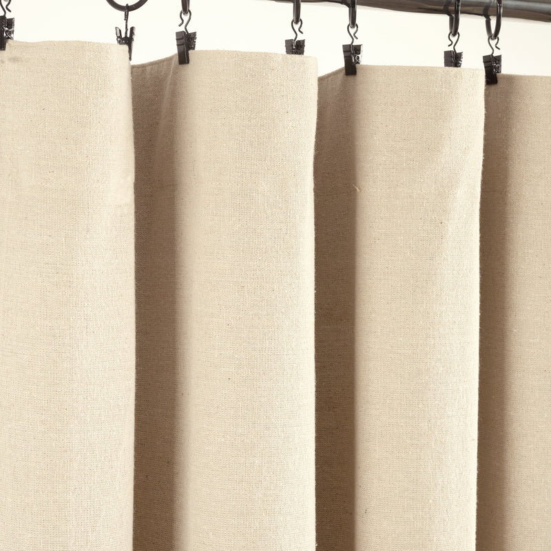 Linen Button Lined 100% Blackout Window Curtain Panel