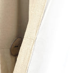 Linen Button Lined 100% Blackout Window Curtain Panel