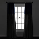 Linen Button Lined 100% Blackout Window Curtain Panel