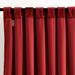 Prima Velvet Solid Back Tab Rod Pocket Light Filtering Window Curtain Panel Set