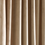 Prima Velvet Solid Grommet Light Filtering Window Curtain Panel Set