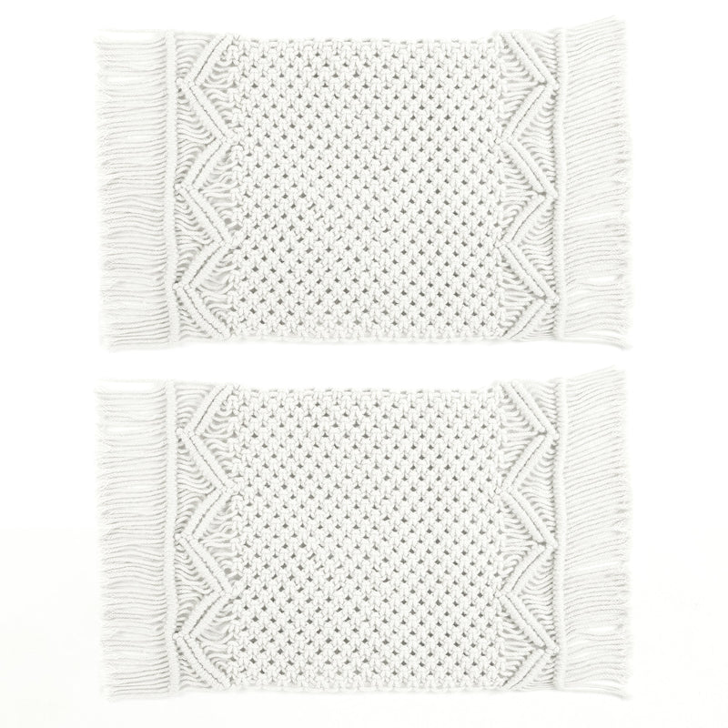 Boho Macrame Indoor/Outdoor Placemat 2-Pack Set