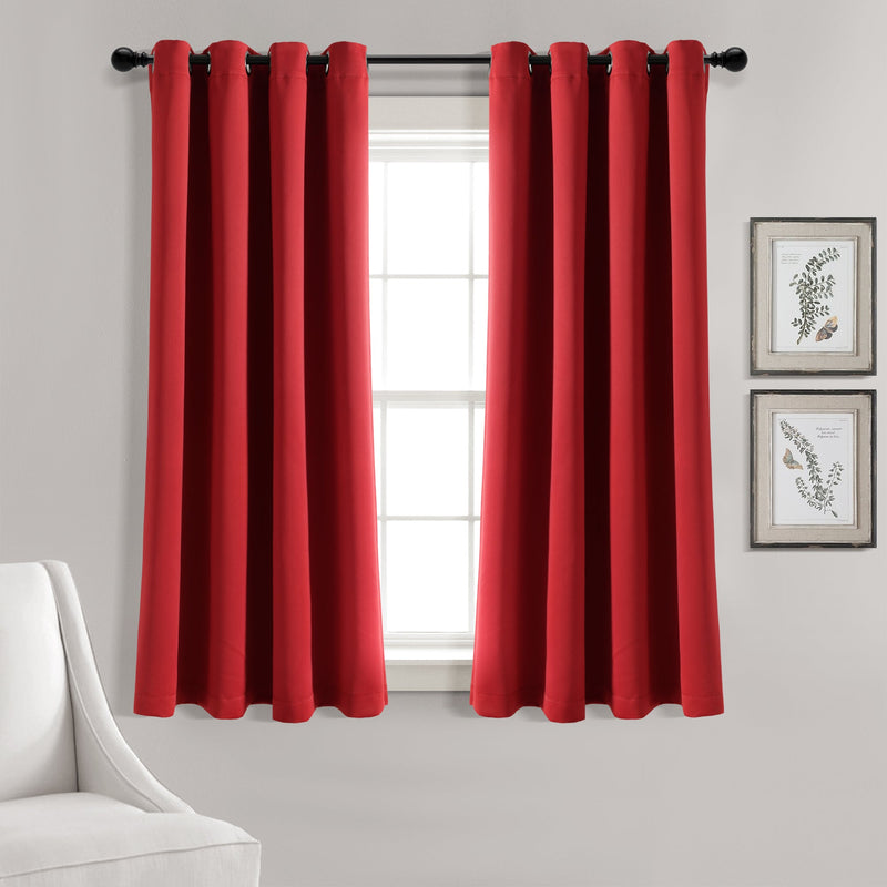 Insulated Grommet Blackout Window Curtain Panel Set