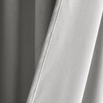 Prima Velvet Solid Back Tab Rod Pocket Light Filtering Window Curtain Panel Set