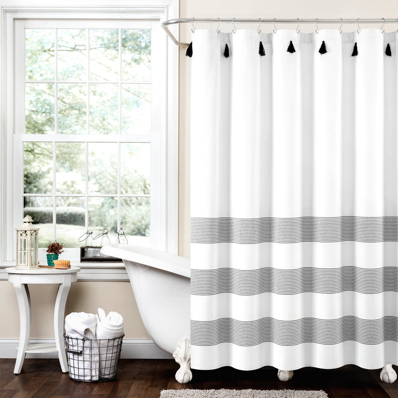 Tassel shower curtain discount