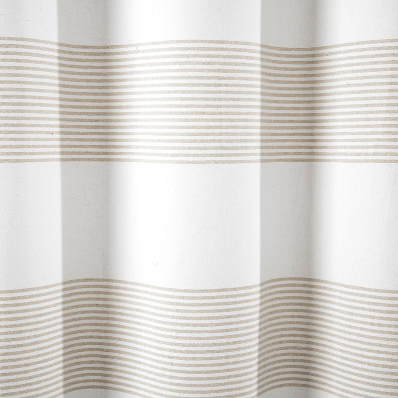 Boho Tassel Stripe Yarn Dyed Recycled Cotton Shower Curtain