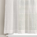 Farmhouse Textured Sheer Kitchen Window Tiers Set