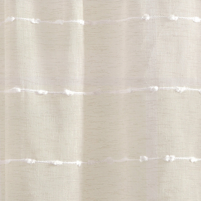 Farmhouse Textured Sheer Kitchen Window Tiers Set